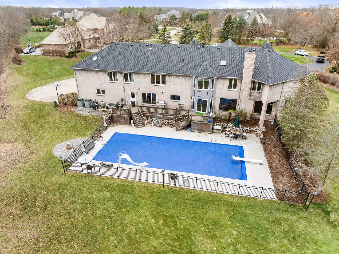 5N259 Wilton Croft Road St. Charles, IL 60175 - Photo 43 of 48 an aerial view of a house with a garden and lake view