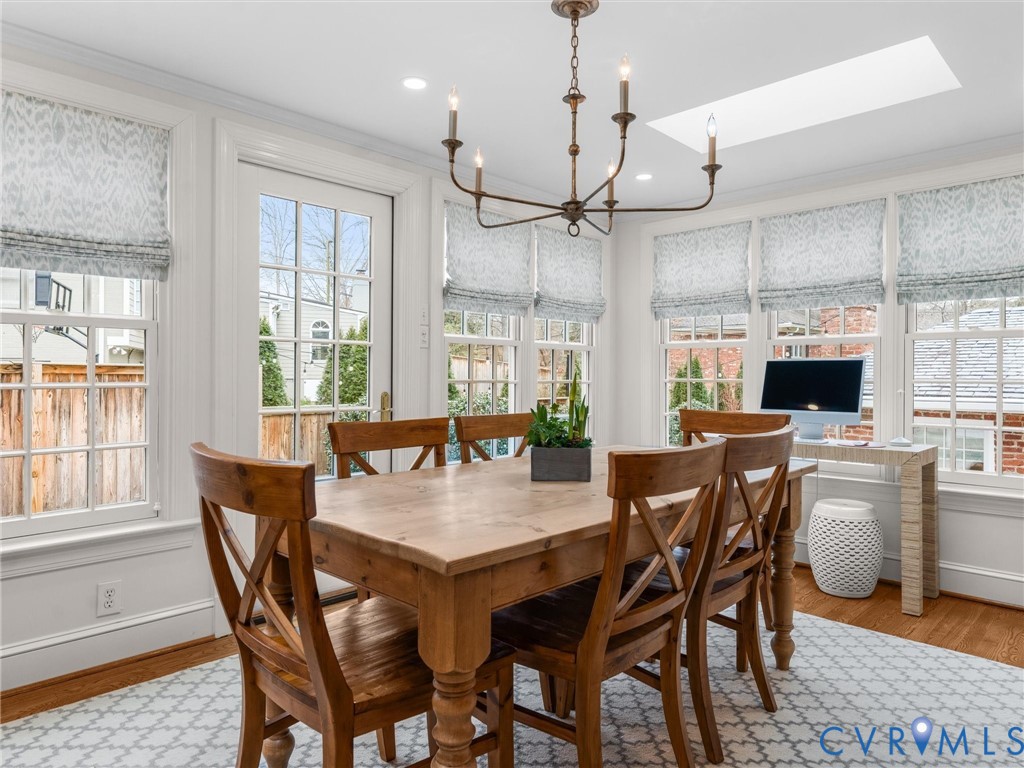 8101 Longwood Road Henrico, VA 23229 - Photo 16 of 49 a view of a dining room with furniture window and outside view