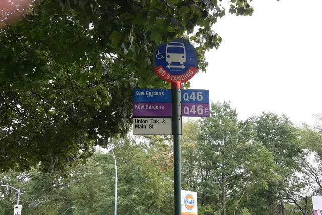 a sign on the side of a road