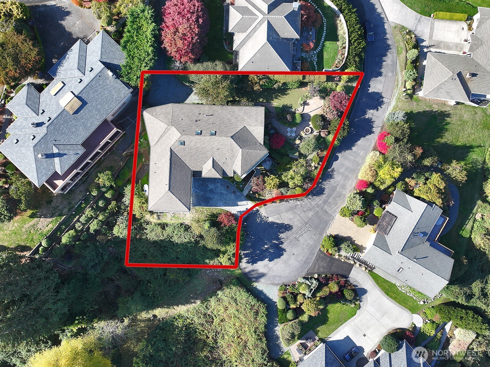 4694 Wrightsman Place Clinton, WA 98236 - Photo 35 of 38 an aerial view of a house