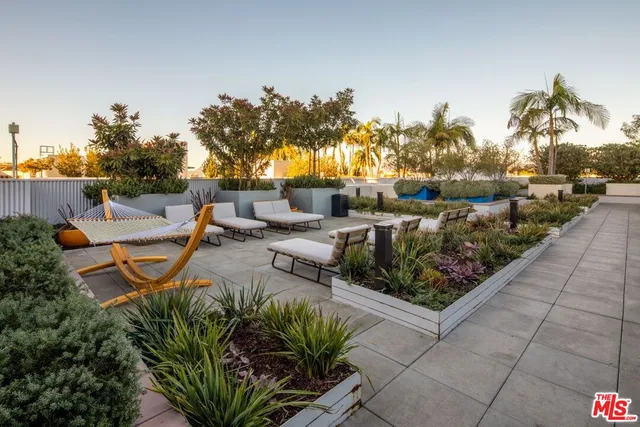 a view of outdoor space with seating