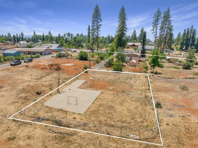 a view of a backyard