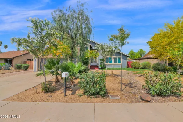a house view with a outdoor space
