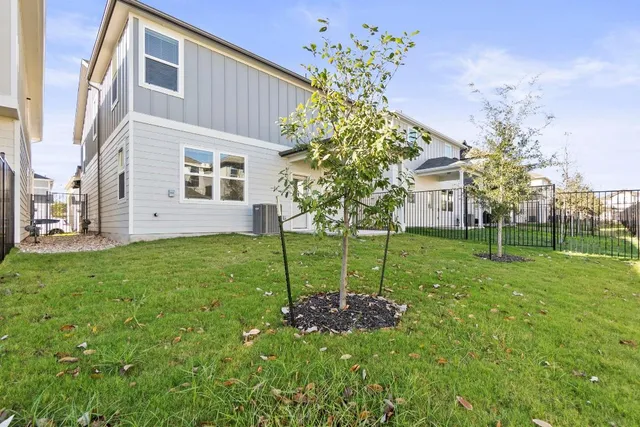 a house view with a garden space