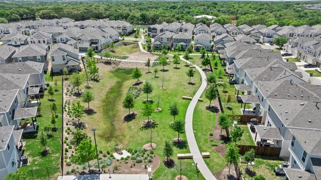 an aerial view of multiple house