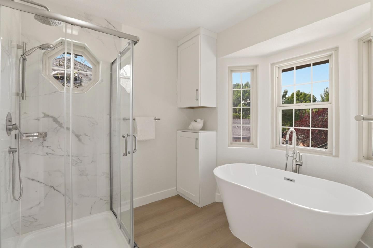 120 Haslemere Court Lafayette, CA 94549 - Photo 26 of 49 a white bath tub sitting next to a bathroom
