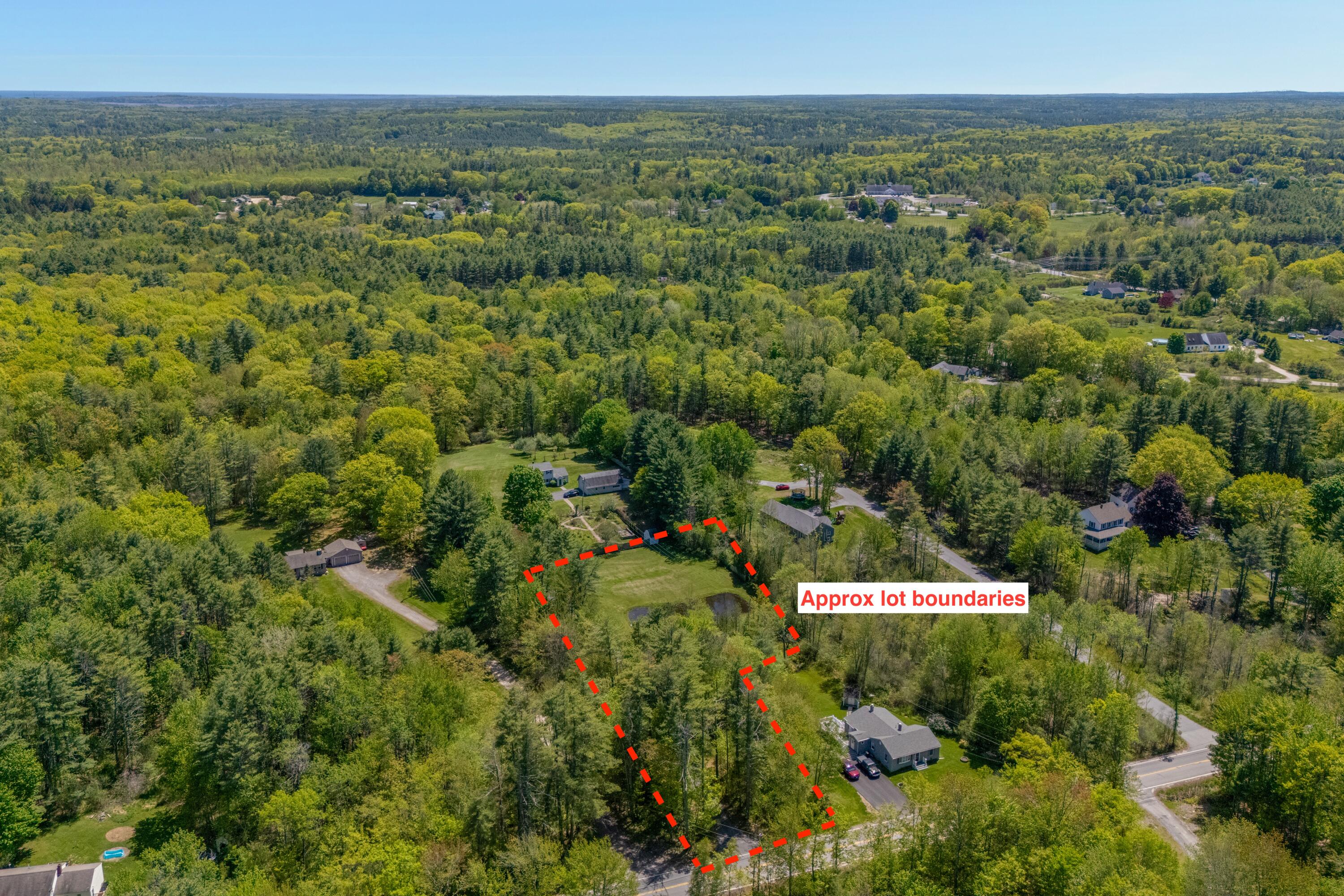 33 A McLellan Road Gorham, ME 04038 - Photo 4 of 8 Aerials with boundaries 5