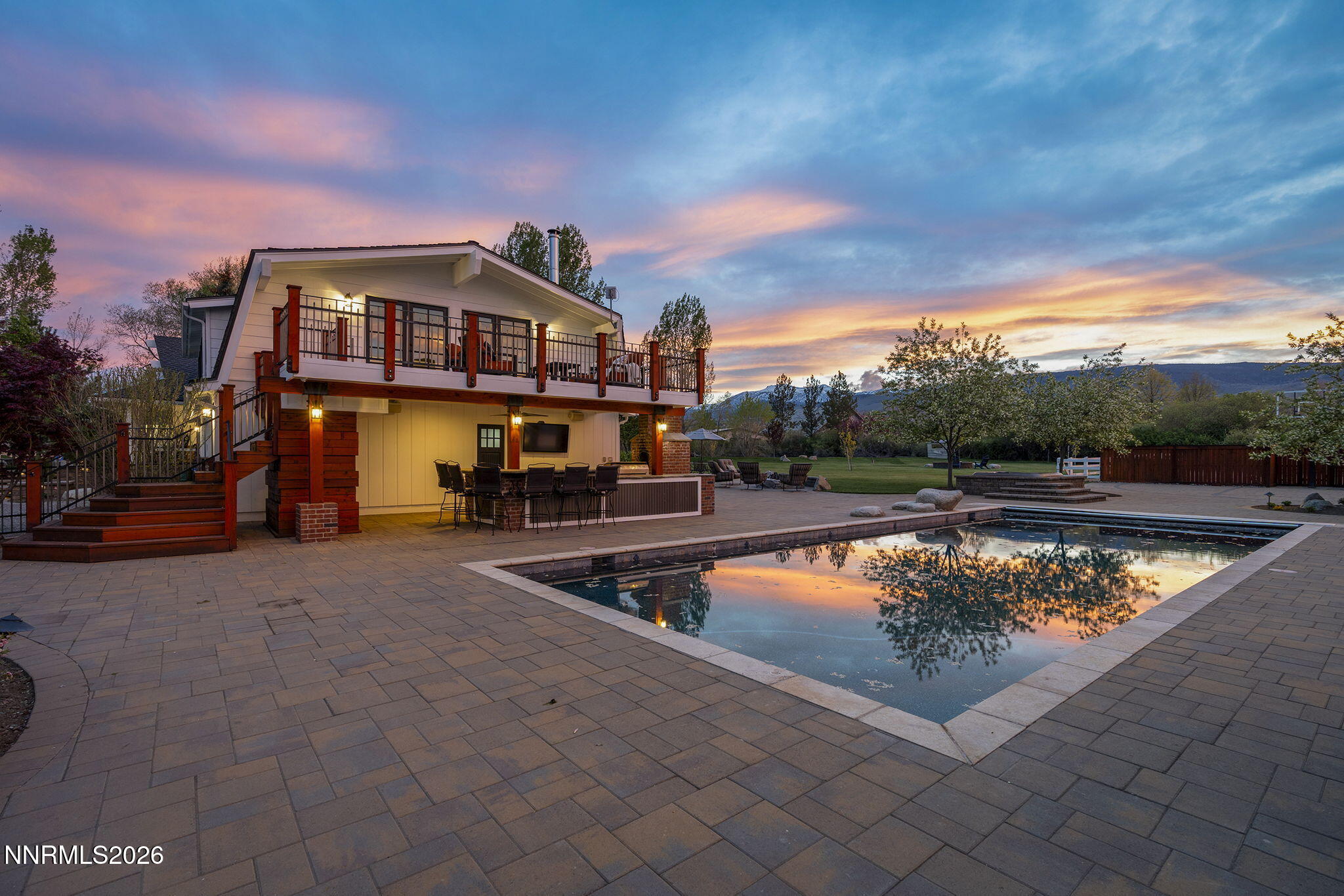 945 Monte Vista Drive Reno, NV 89511 - Photo 85 of 93 Backyard at twilight
