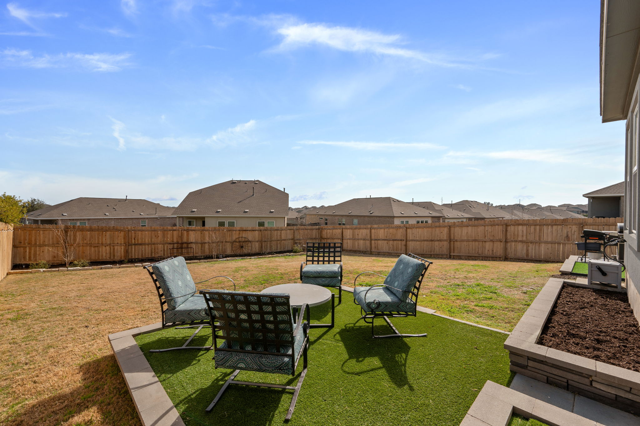 705 Mallow Road Leander, TX 78641 - Photo 27 of 29 a view of a terrace with sitting area