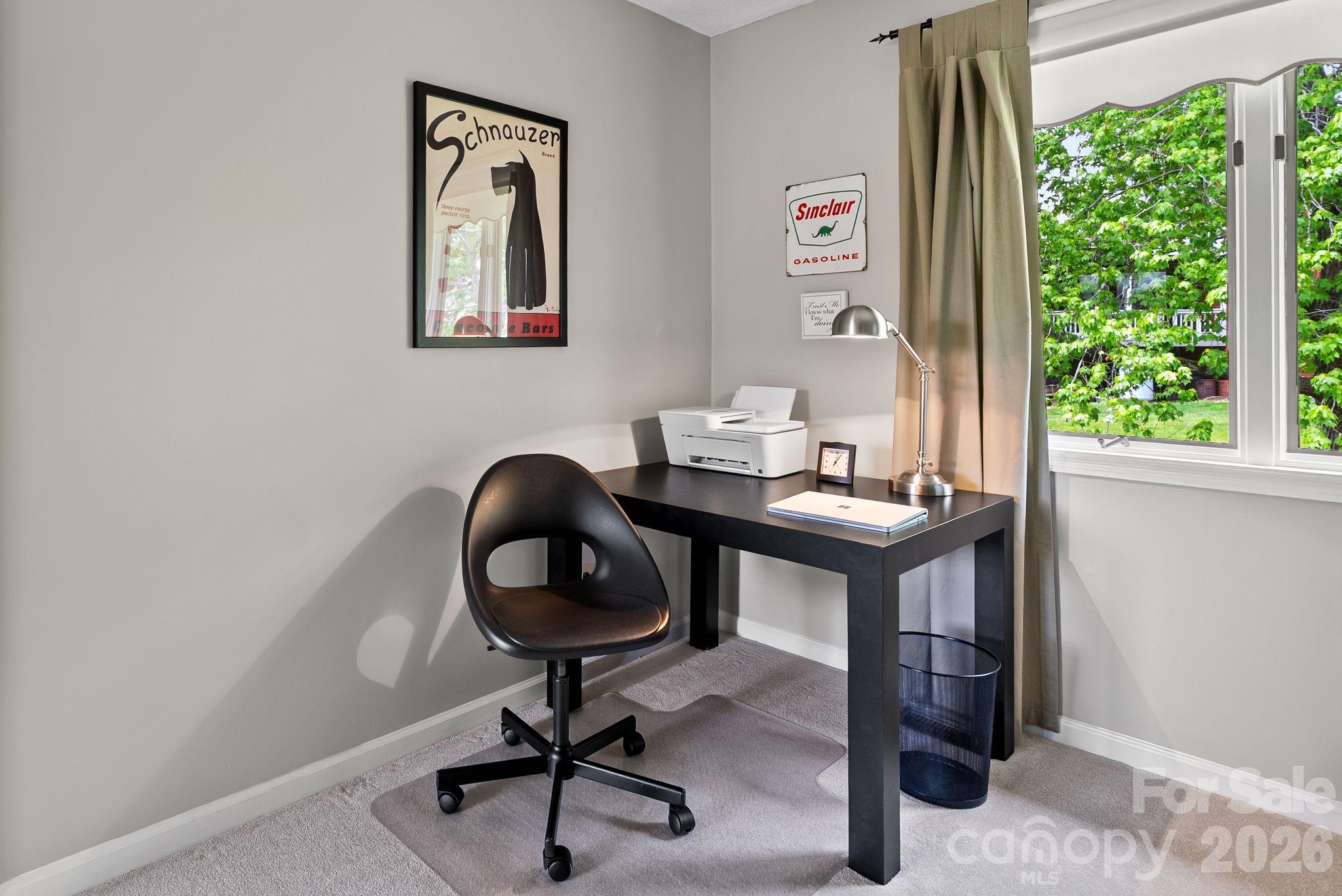 108 Kyfields Weaverville, NC 28787 - Photo 20 of 32 a view of a workspace with furniture and a window