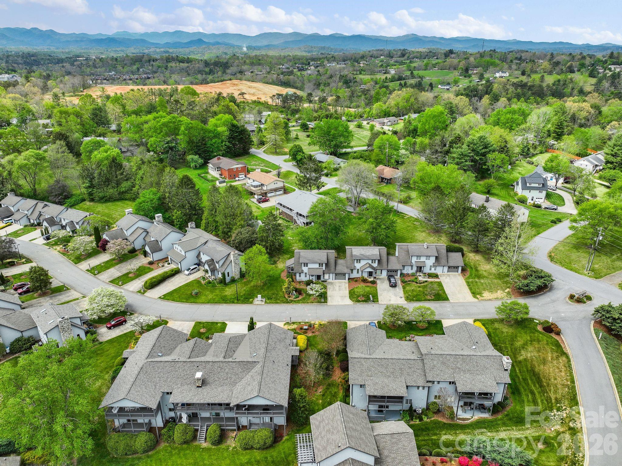108 Kyfields Weaverville, NC 28787 - Photo 26 of 32 an aerial view of residential houses with outdoor space and street view