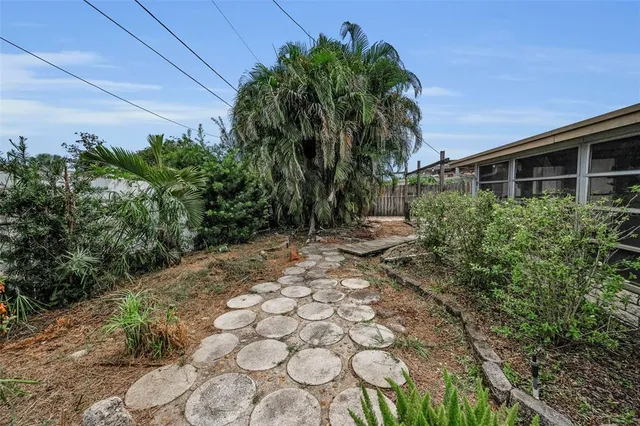 a plant is in front of a house