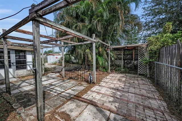 a view of outdoor space yard deck patio and swimming pool