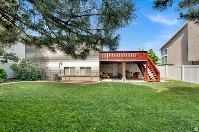 8029 Angel Street Sandy, UT 84070 - Photo 21 of 21 Expansive green lawn with a two-story residence featuring light-colored siding