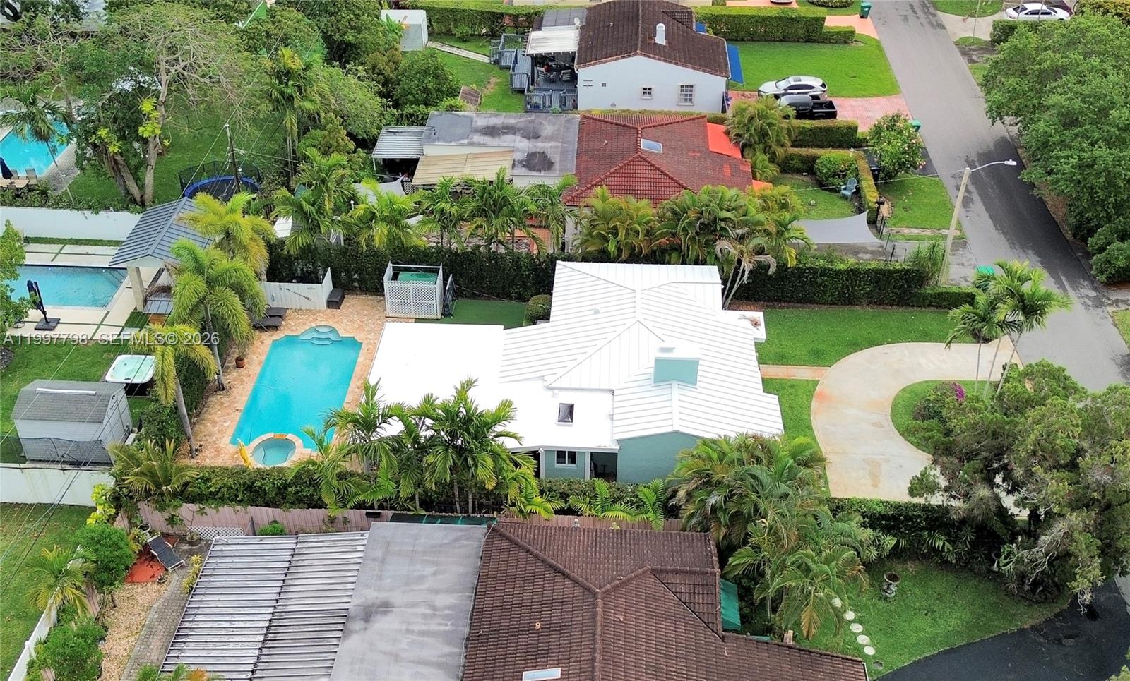 4371 Southwest 13th Terrace Miami, FL 33134 - Photo 43 of 48 an aerial view of a house with a garden