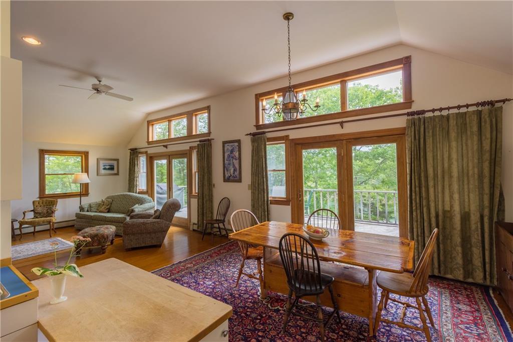 14 River Bank Road East Boothbay, ME 04544 - Photo 7 of 35 The dining area is open to the...