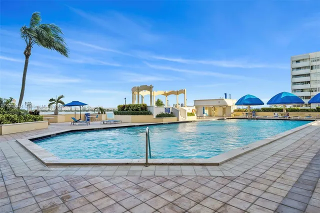 a view of a lake with a city view