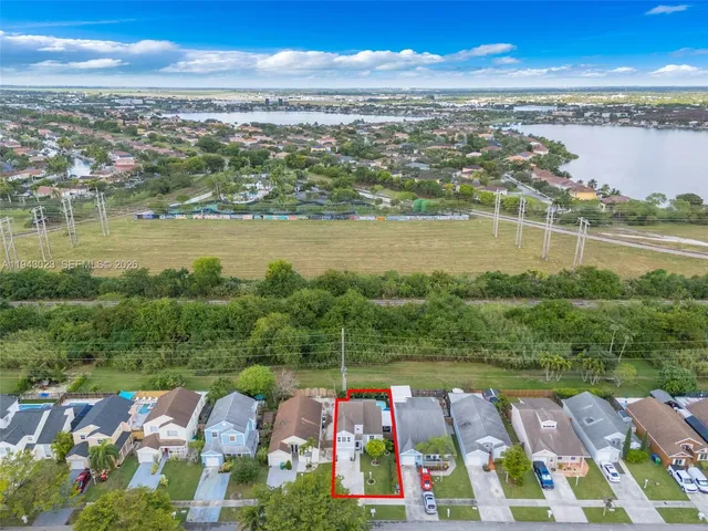 a view of lake with city view