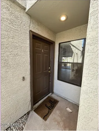 a view of front door