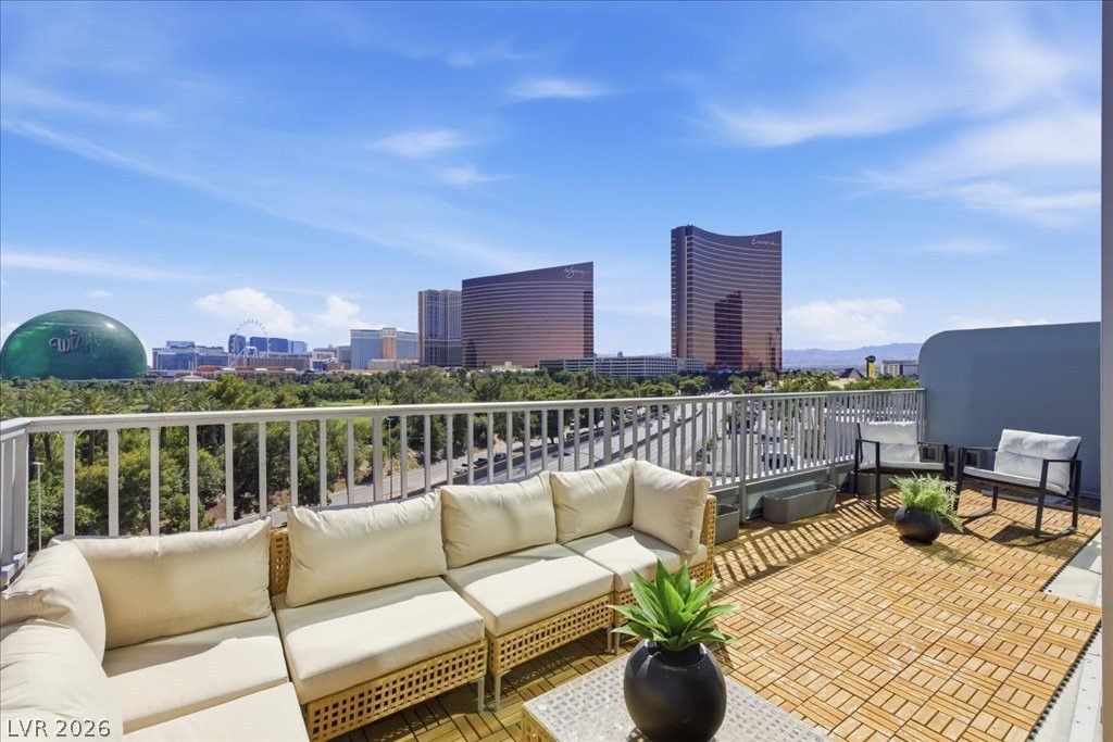 360 East Desert Inn Road, Unit 604 Las Vegas, NV 89109 - Photo 6 of 28 City views and a refreshing breeze await from this spacious rooftop terrace.