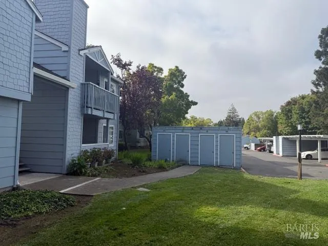 a view of a lake with a house