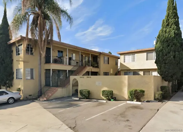 a view of a house with a patio