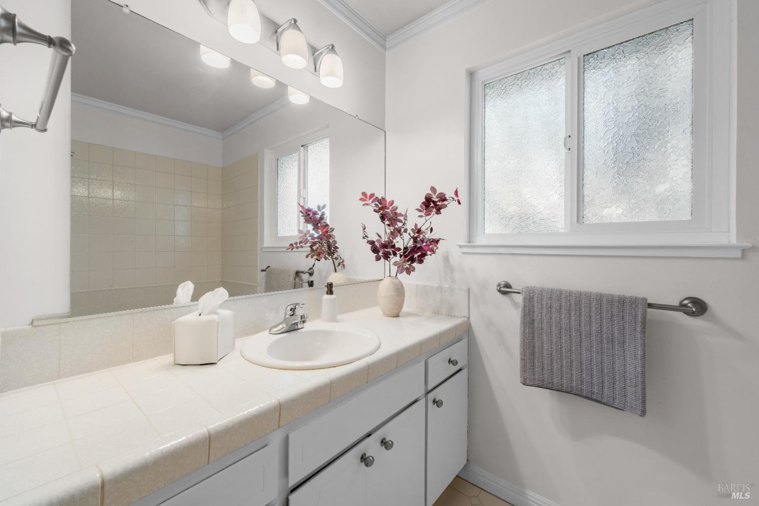 3996 Young Avenue Napa, CA 94558 - Photo 24 of 48 a bathroom with a sink and a mirror