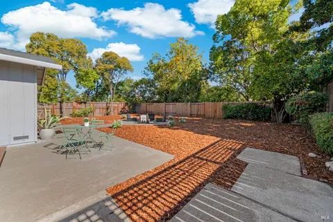 a backyard of a house