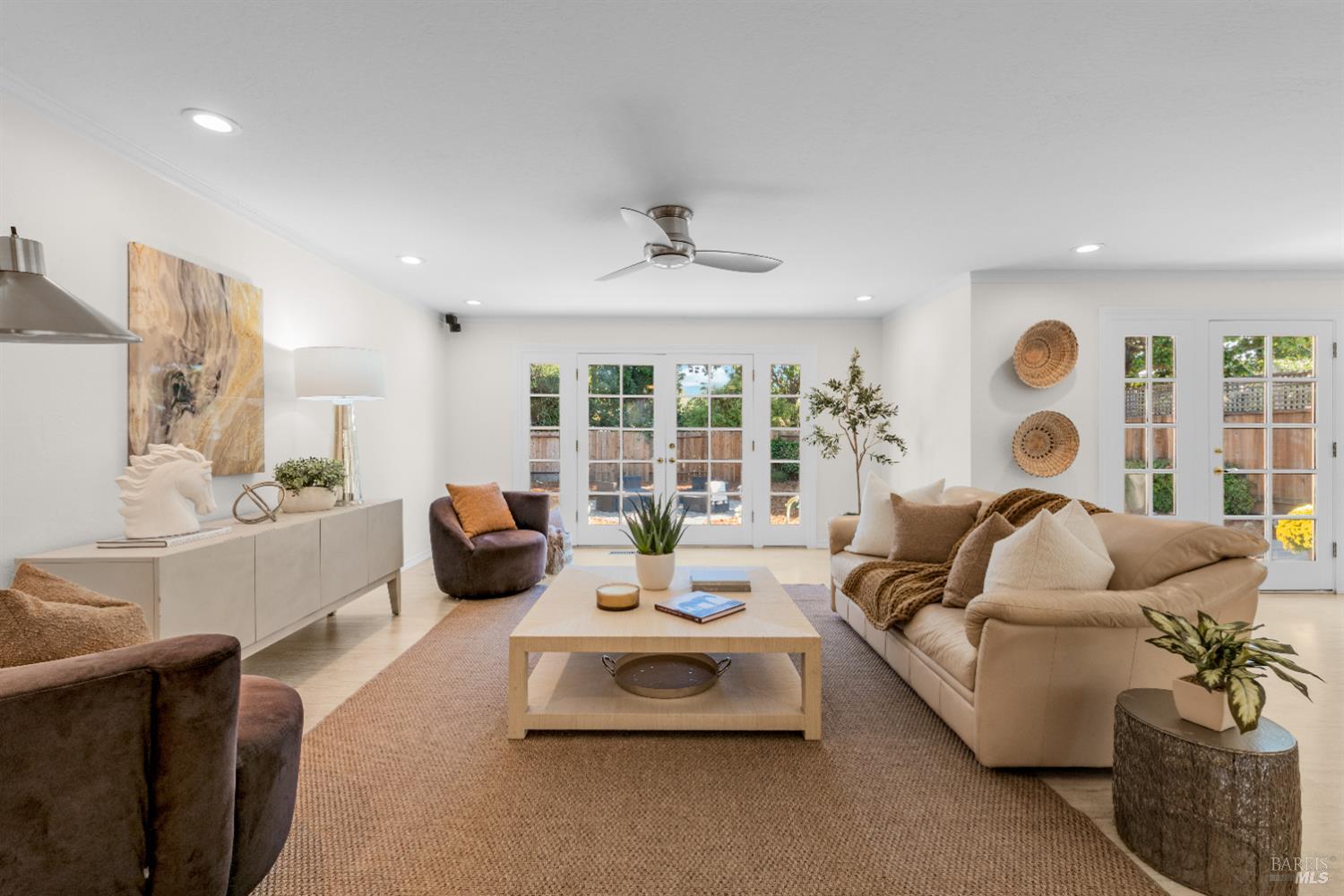 3996 Young Avenue Napa, CA 94558 - Photo 4 of 48 a living room with furniture ceiling fan and a large window