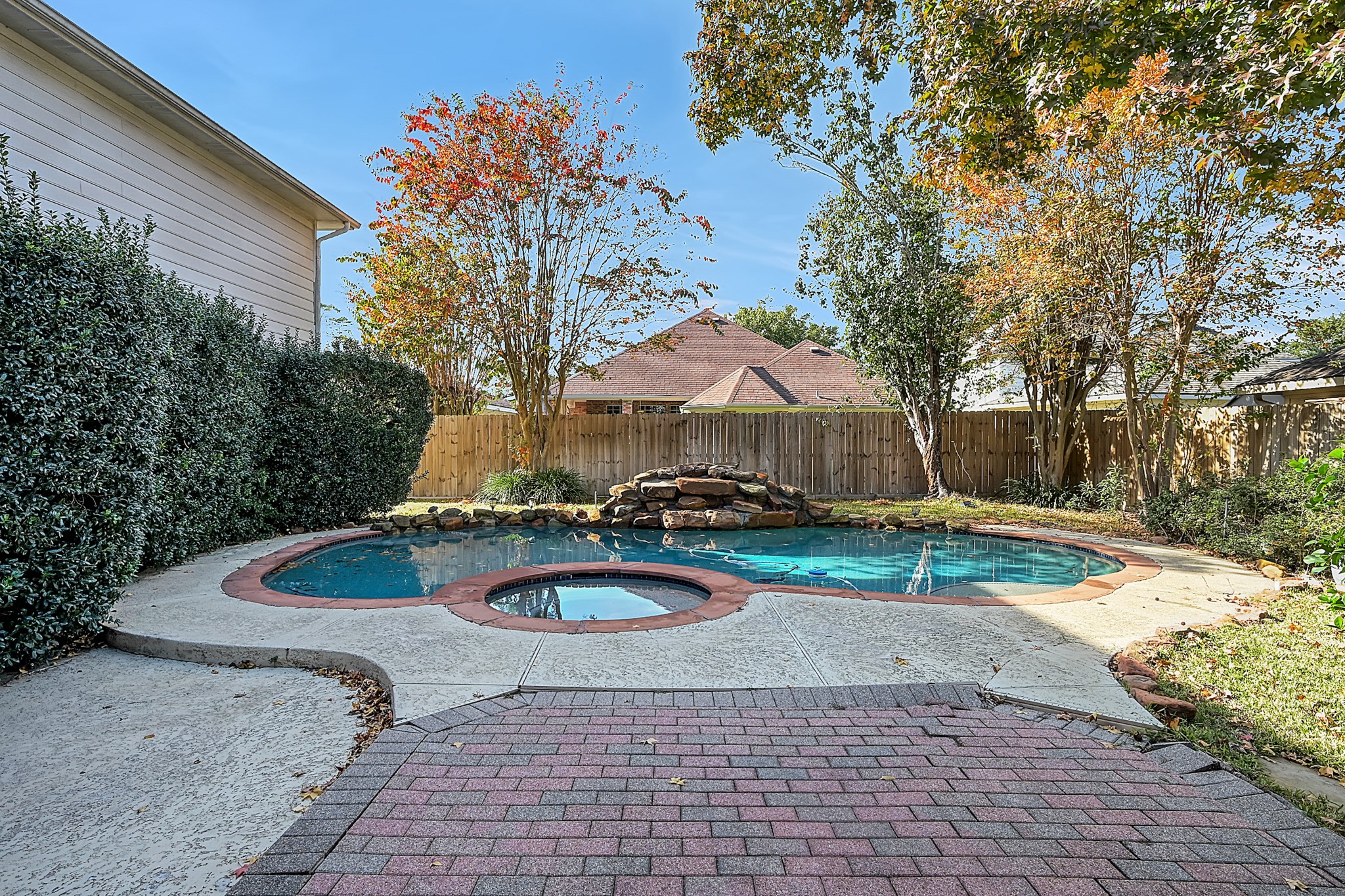 20403 Sagecombe Court Spring, TX 77388 - Photo 24 of 32 Beautiful backyard with swimming pool and hot tub