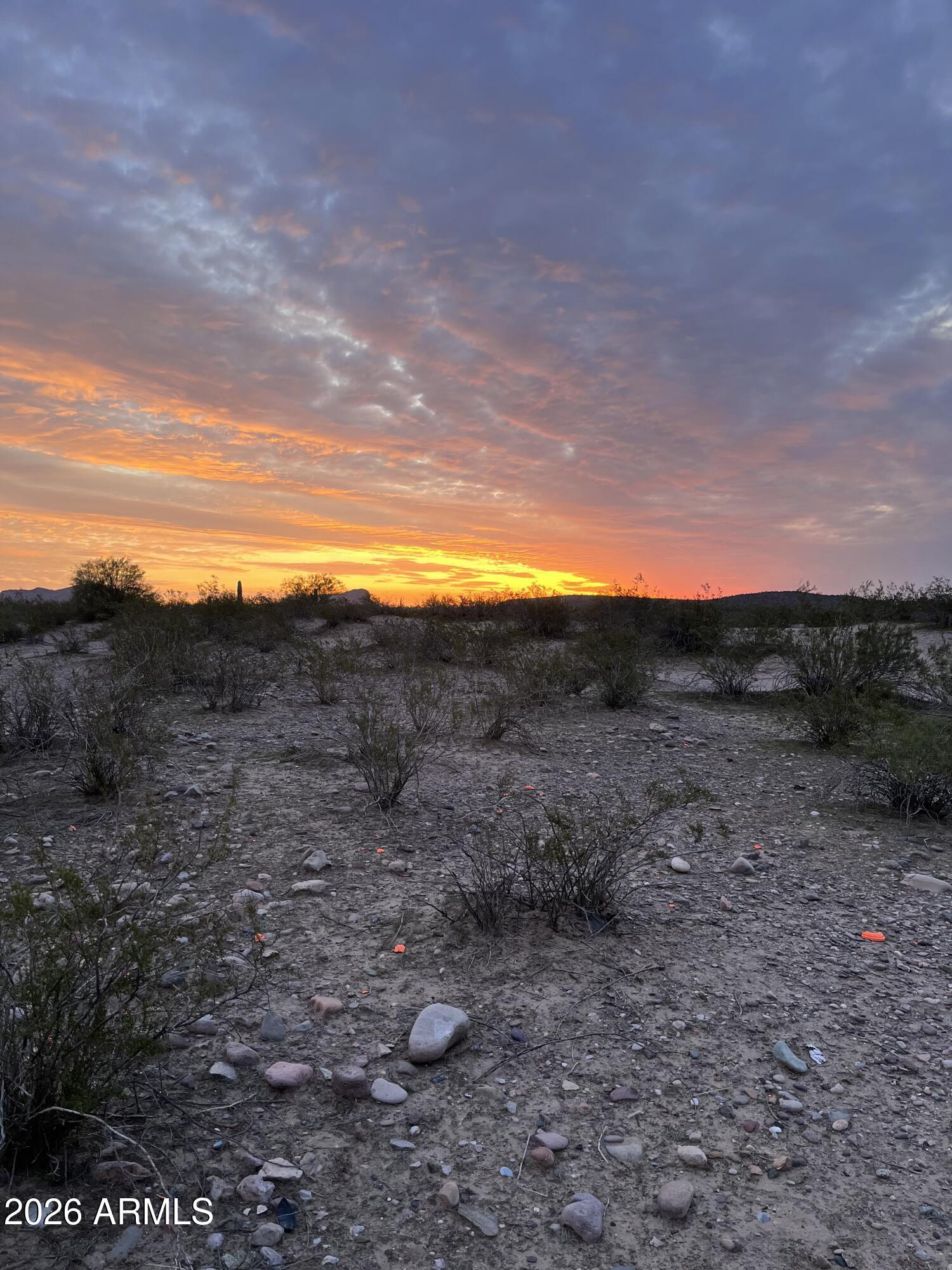 a view of an outdoor space with mountain view