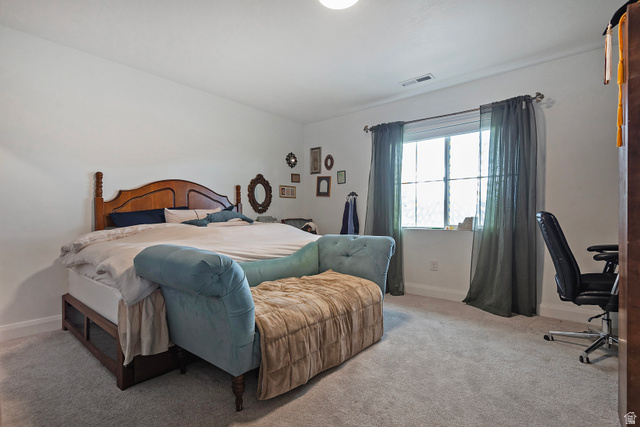 11694 Engelmann Drive Draper, UT 84020 - Photo 28 of 41 Bedroom featuring light colored carpet and a desk