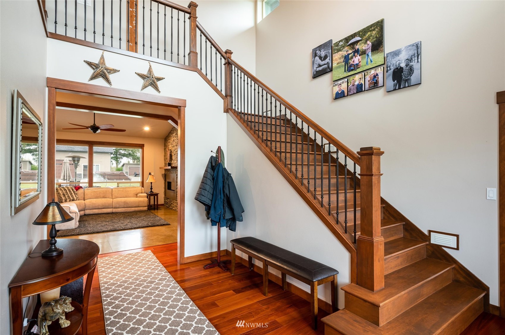 1060 Carpenter Road Bellingham, WA 98226 - Photo 3 of 37 a view of staircase with furniture and a rug