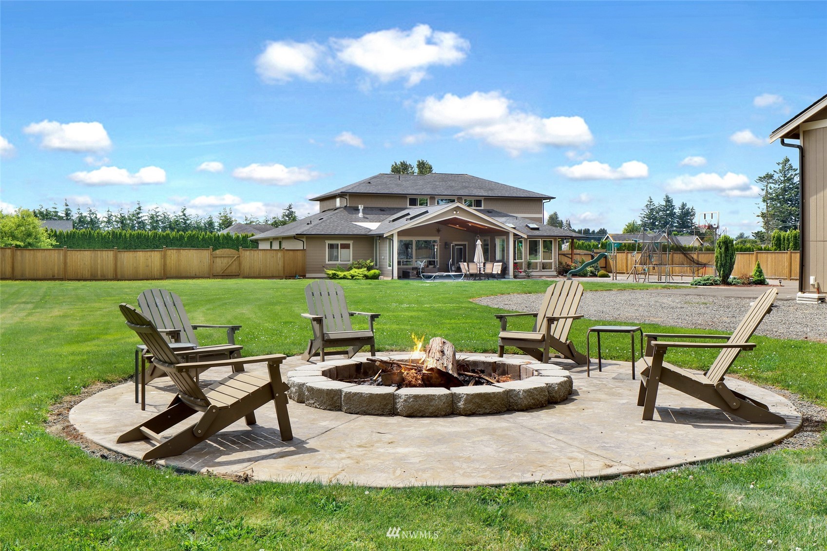 1060 Carpenter Road Bellingham, WA 98226 - Photo 36 of 37 a view of a backyard with sitting area