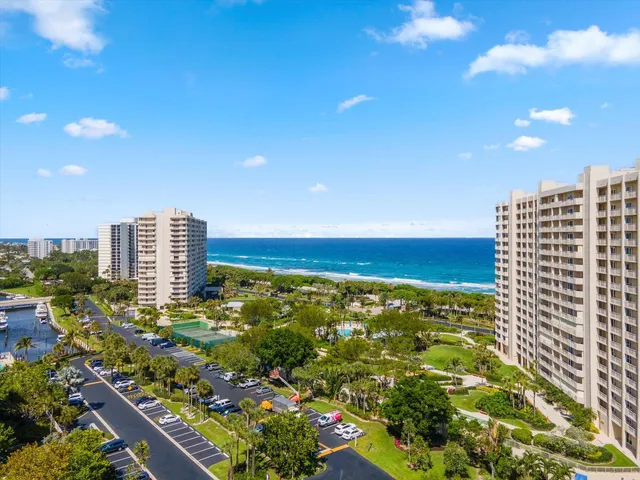 a view of city with tall buildings