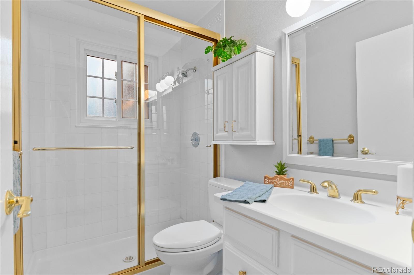 8385 Sweet Water Road Lone Tree, CO 80124 - Photo 29 of 50 a bathroom with a sink a toilet and shower curtain