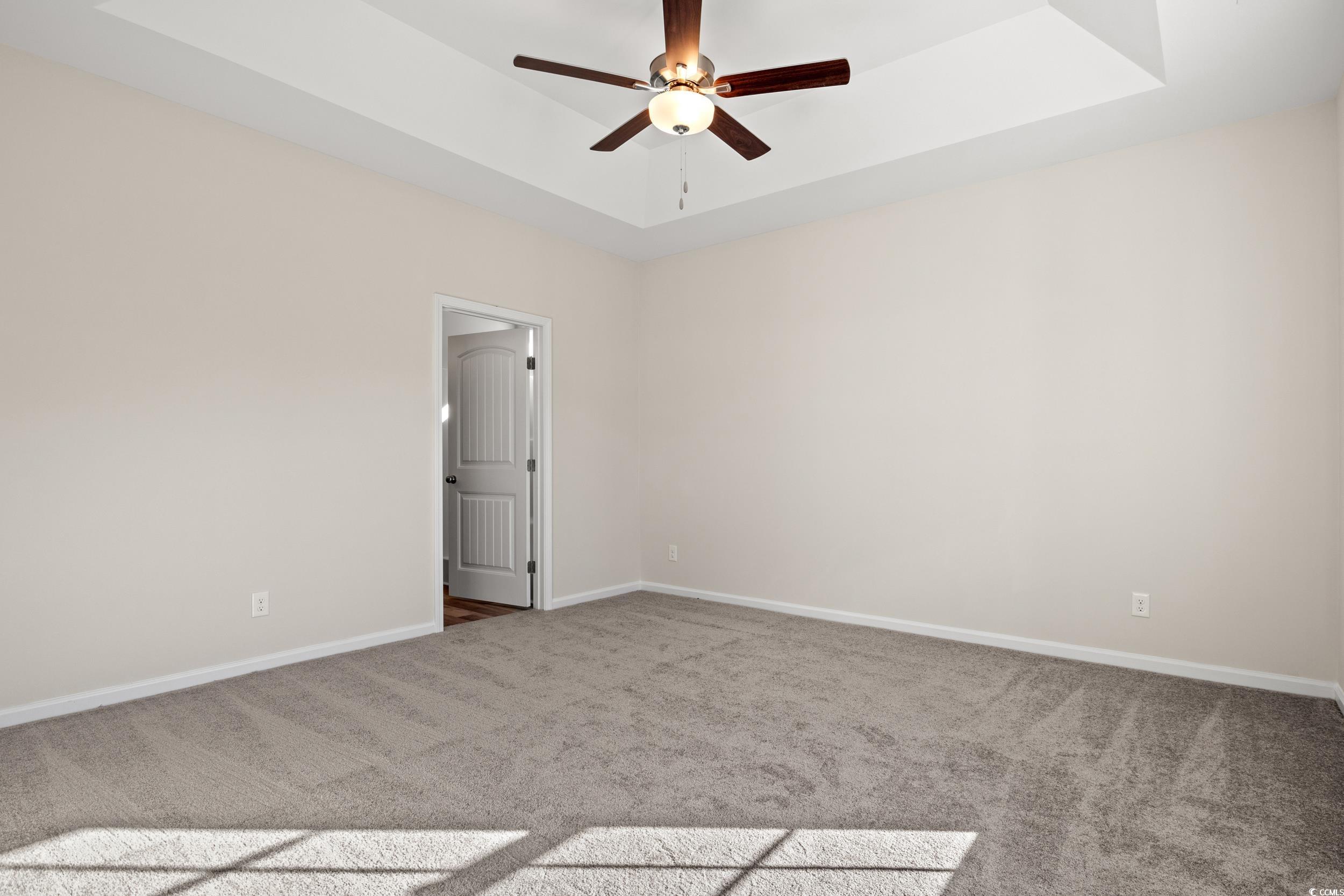 316 Lakota Loop Longs, SC 29568 - Photo 7 of 17 Spare room featuring carpet, a tray ceiling, and c