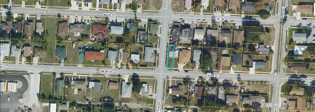 a city street lined with tall buildings