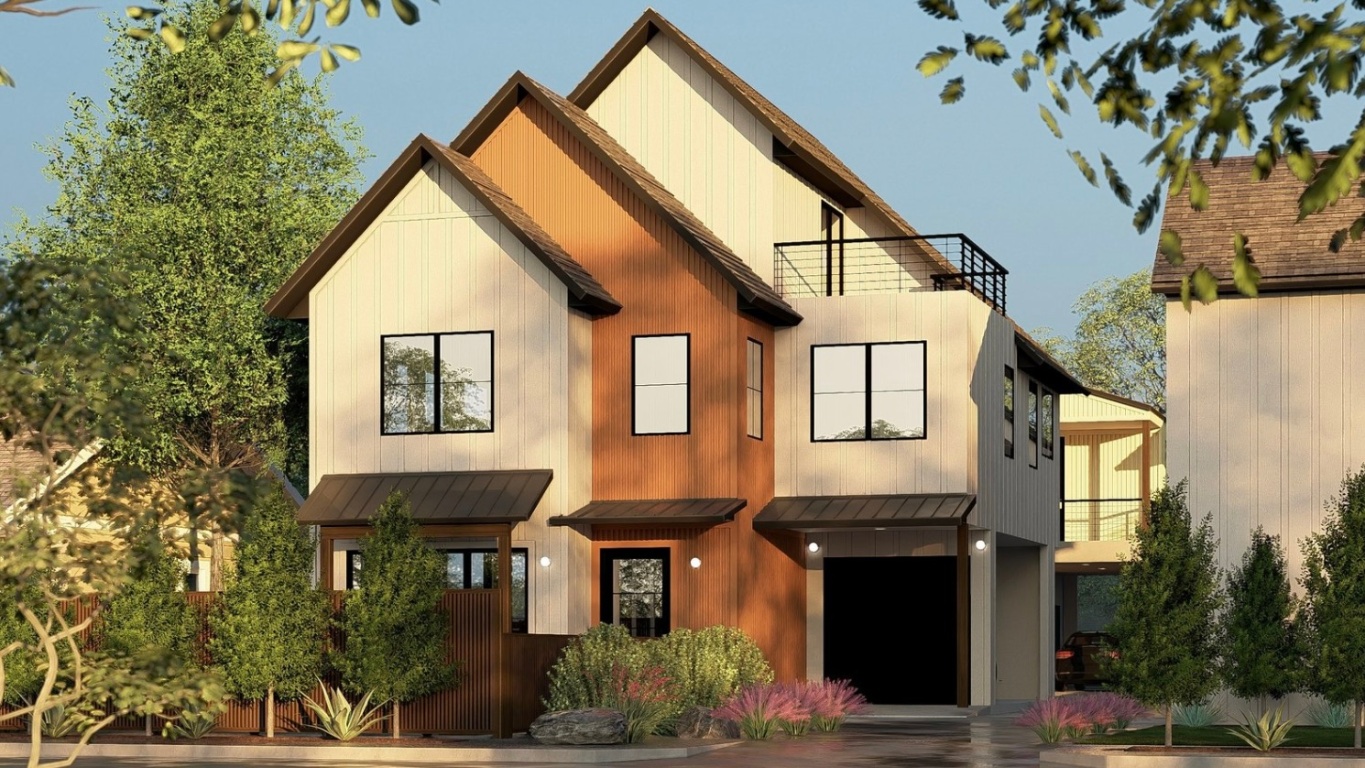 a front view of a house