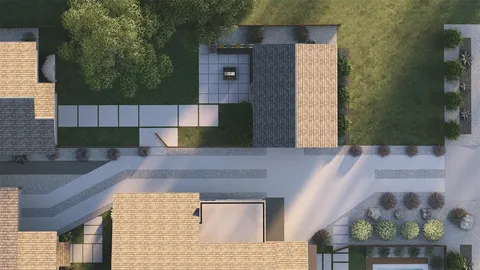 a bathroom with a bathtub and a sink