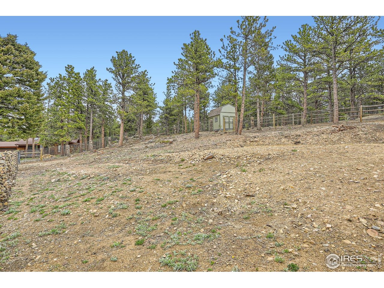 613 Ranch Road Ward, CO 80481 - Photo 24 of 37 Fully fenced backyard with view of the shed - great for extra storage!