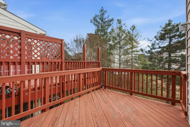 a view of wooden deck