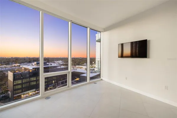 a view of swimming pool from a balcony