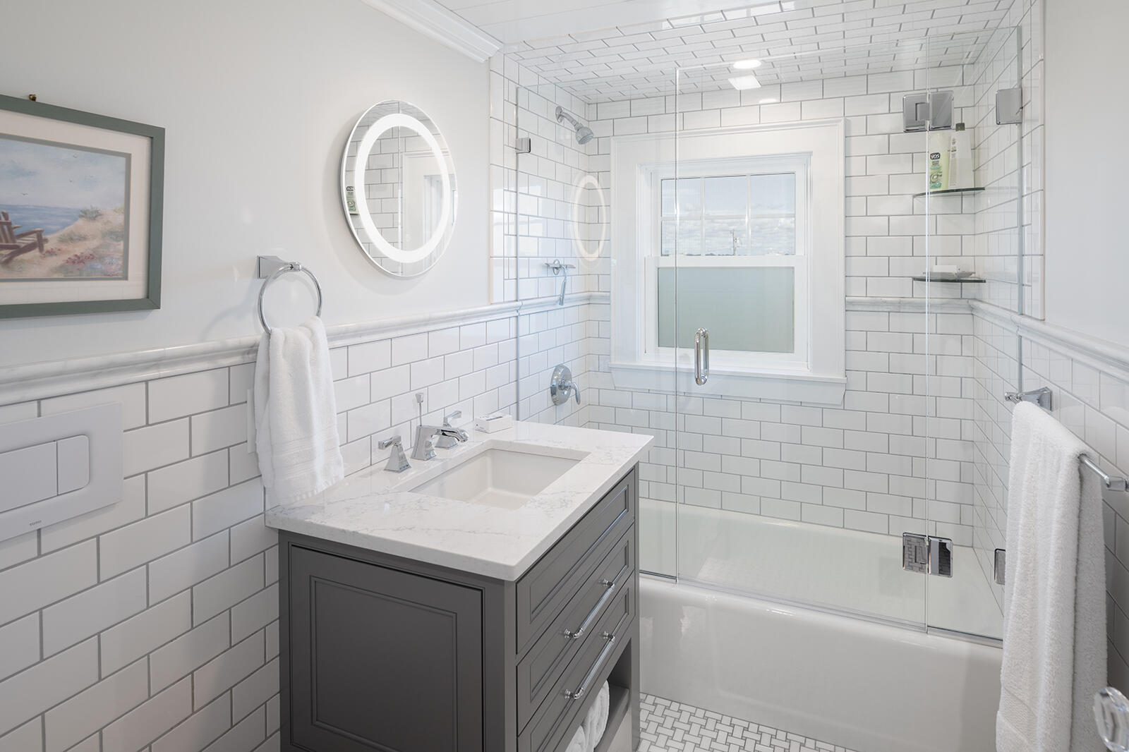 88 Mile Stretch Road Biddeford, ME 04005 - Photo 37 of 40 Second Floor Tiled Guest Bathroom