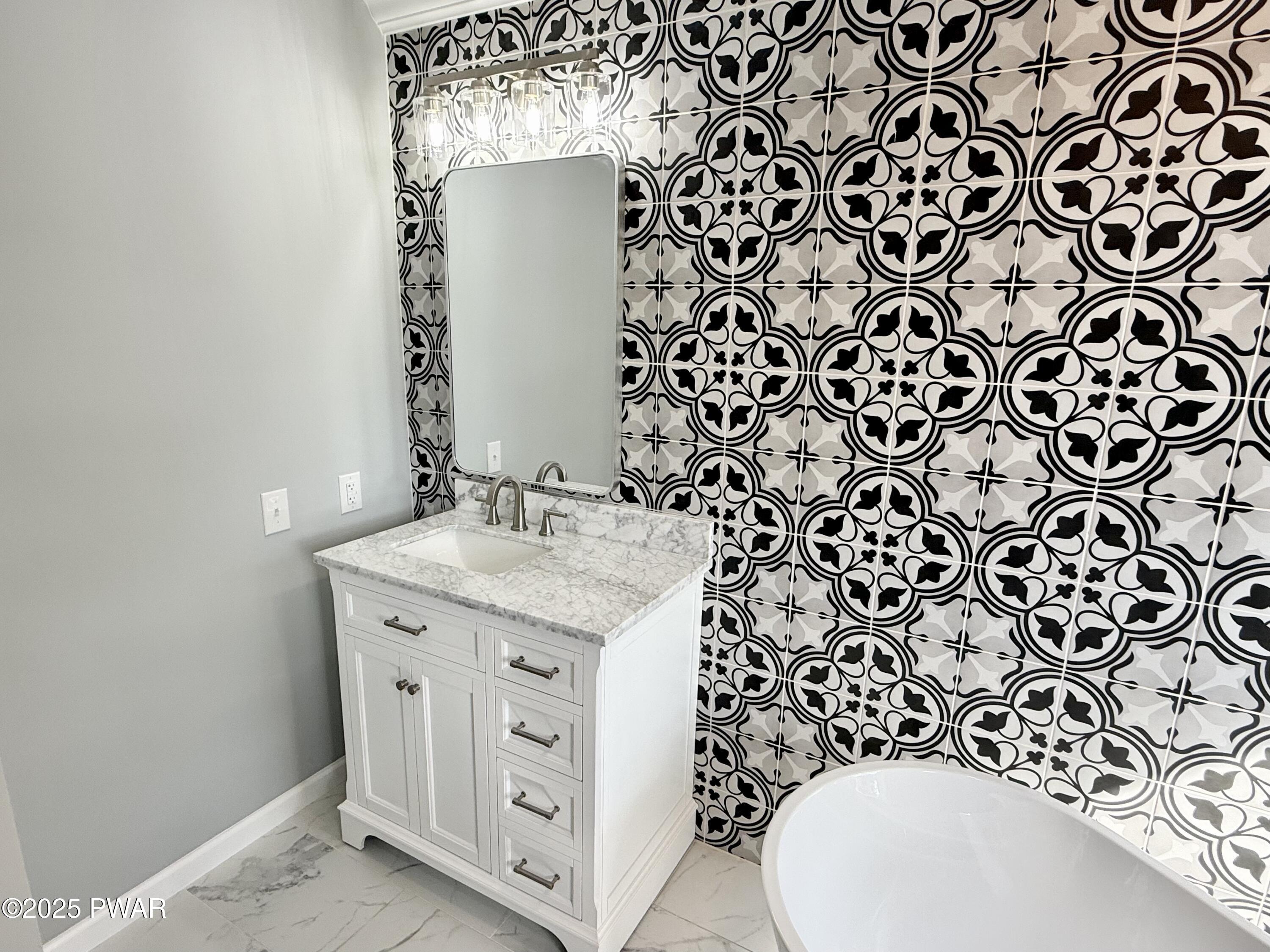 101 Lyle Road Milford, PA 18337 - Photo 36 of 66 Vanity and Tiled Accent Wall