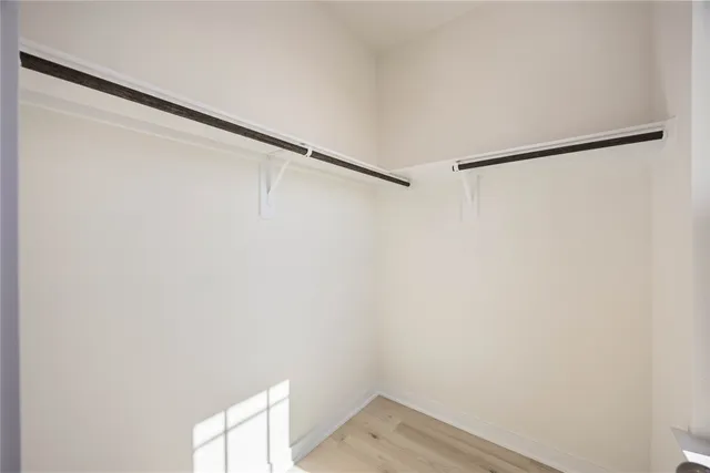 a view of small space with racks on the wall