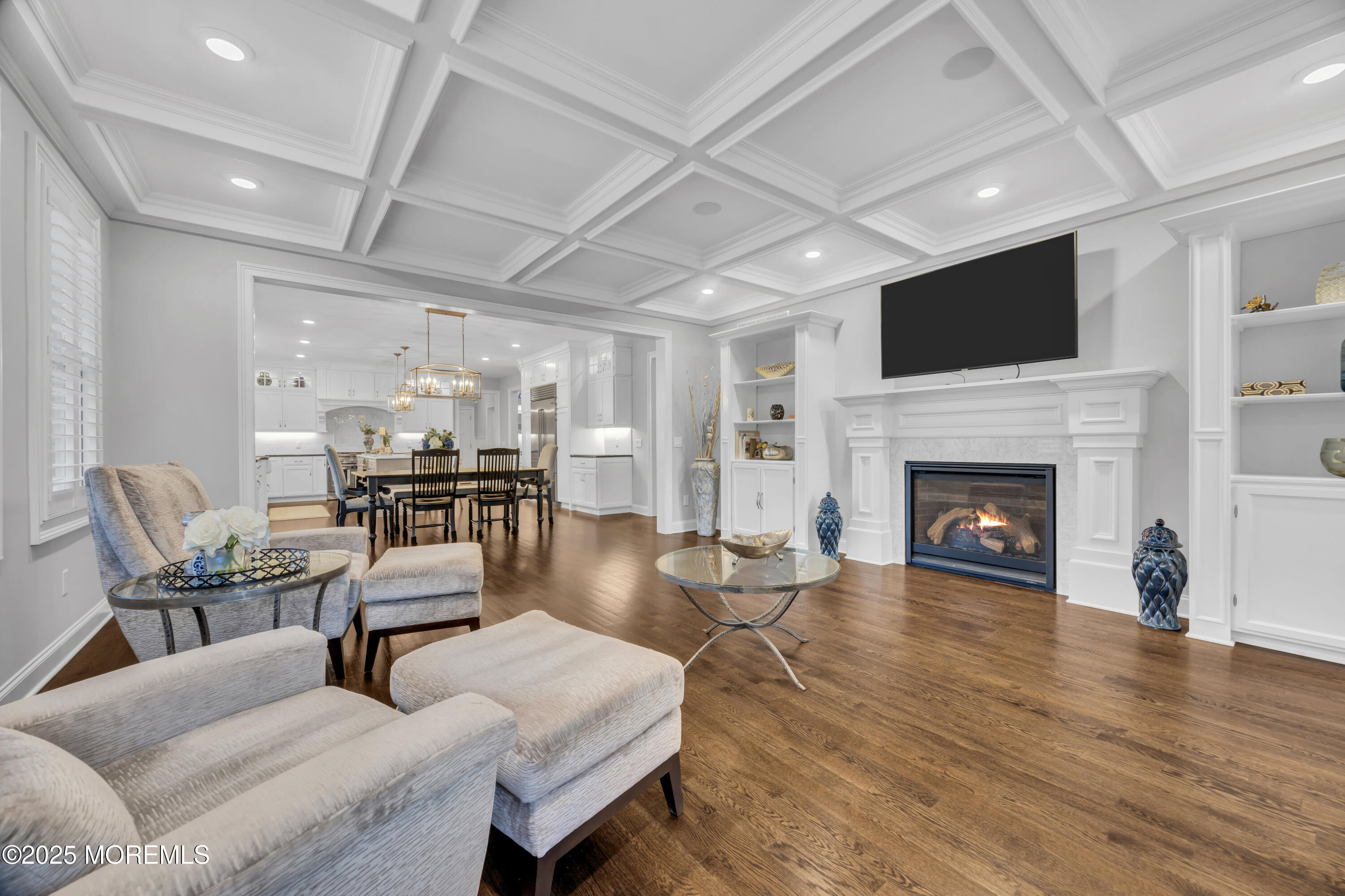 145 Heulitt Road Colts Neck, NJ 07722 - Photo 18 of 59 a living room with furniture and a fireplace