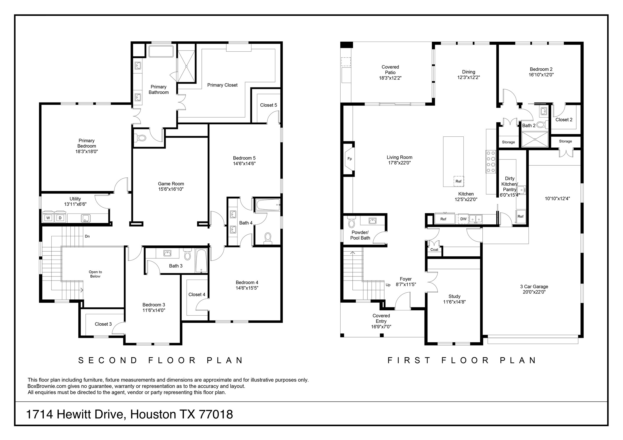 1714 Hewitt Drive Houston, TX 77018 - Photo 37 of 37 a black and white photo of a picture of floor