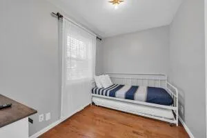 a living room with furniture and a couch