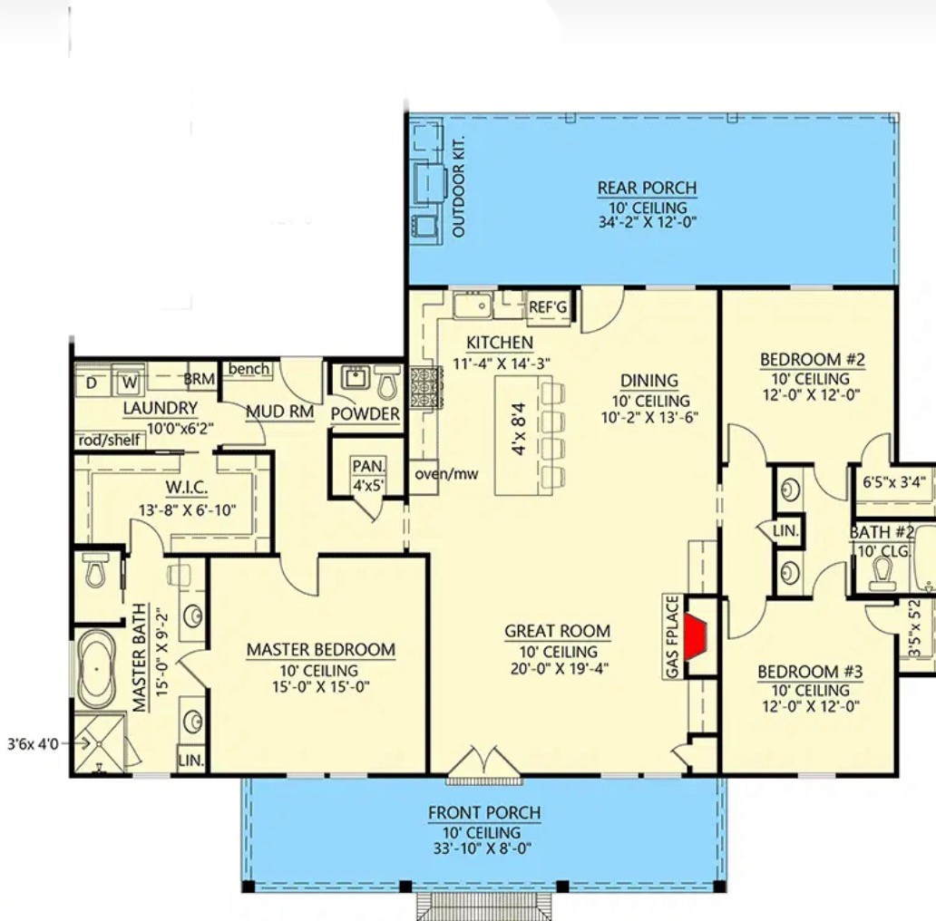 74 Shoulders Road Dixon Springs, TN 37057 - Photo 22 of 22 Proposed Floorplan, not all finishes, room sizes are guaranteed